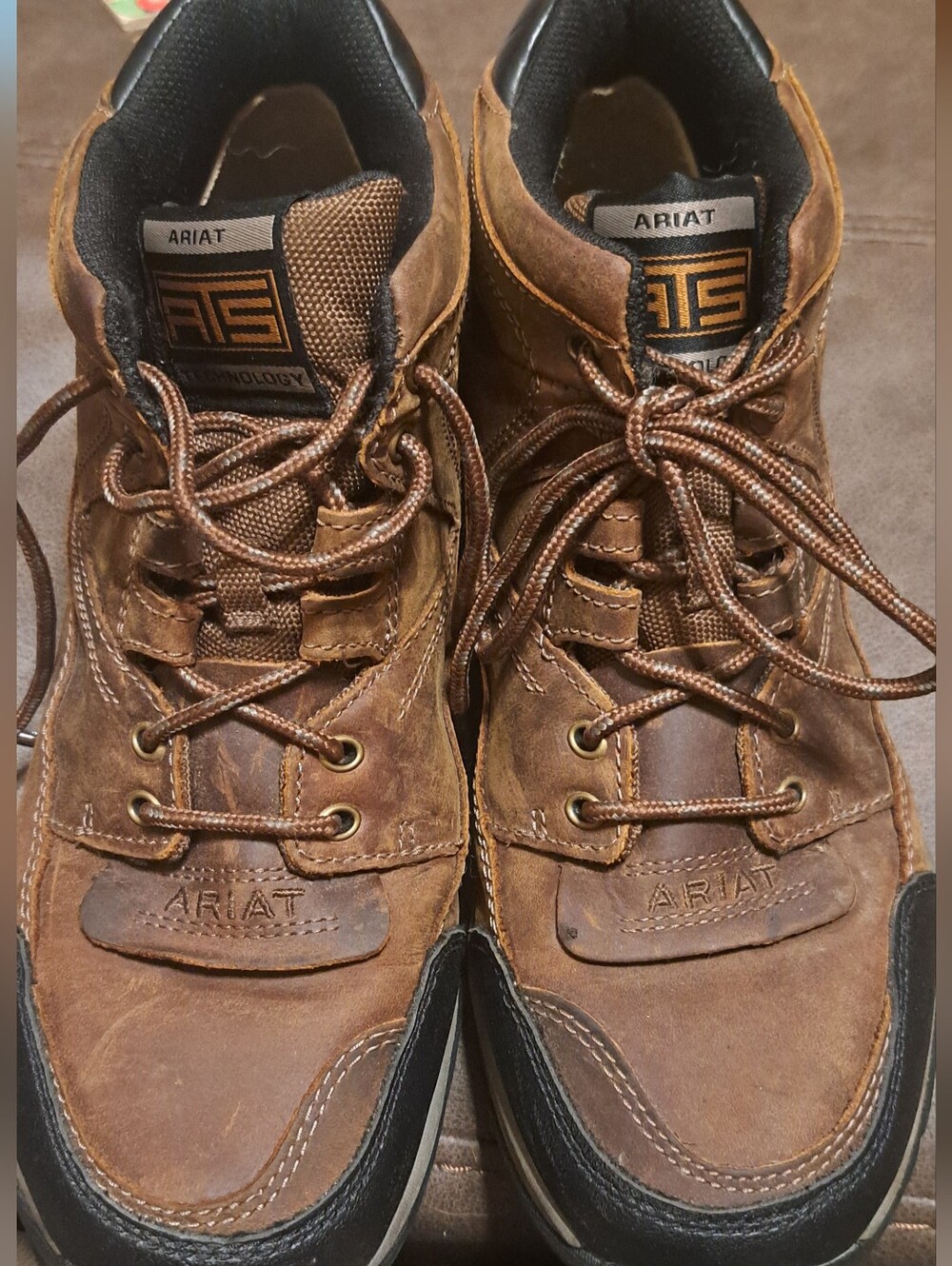 Mens Ariat Terrain Cordovan Brown Leather Hiking Boots Outdoors Work Sz 9D - Picture 10 of 10